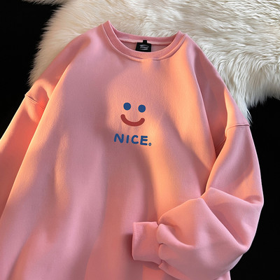 Bluza de barbati model nou cu imprimeu si decolteu rotund