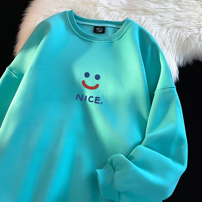 Bluza de barbati model nou cu imprimeu si decolteu rotund