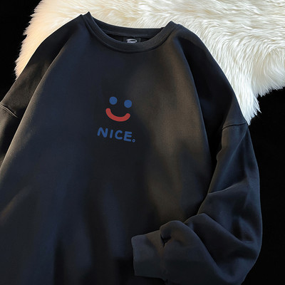 Bluza de barbati model nou cu imprimeu si decolteu rotund