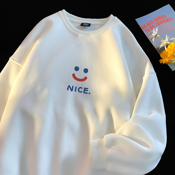 Bluza de barbati model nou cu imprimeu si decolteu rotund