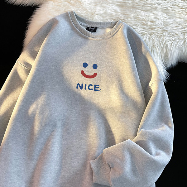 Bluza de barbati model nou cu imprimeu si decolteu rotund