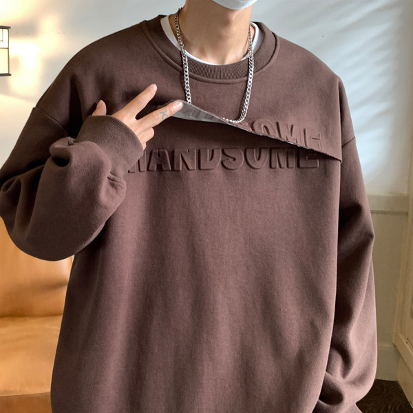 Bluză bărbați model larg cu element 3D