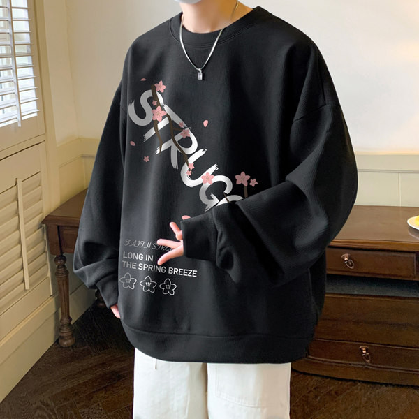 Široki model muške bluze sa natpisom