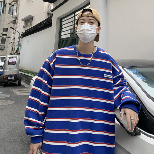 Bluză bărbătească cu dungi în două culori