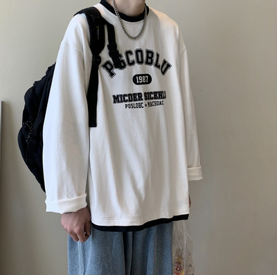 Nyomott feliratos férfi bő blúz