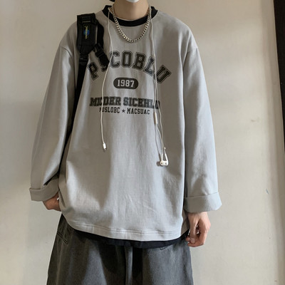 Nyomott feliratos férfi bő blúz