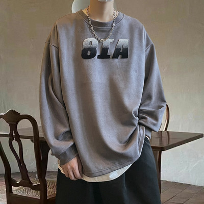 Vyriška palaidinė su trijų spalvų užrašu