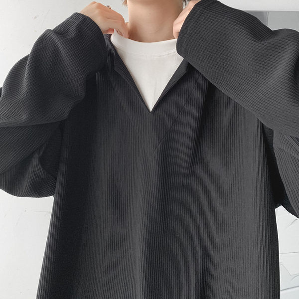 Vyriška vienspalvė palaidinė su ovalia iškirpte