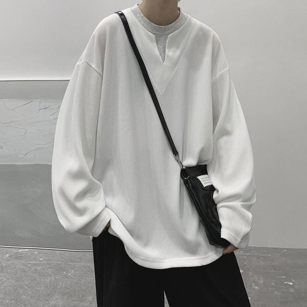 Vyriška vienspalvė palaidinė su ovalia iškirpte