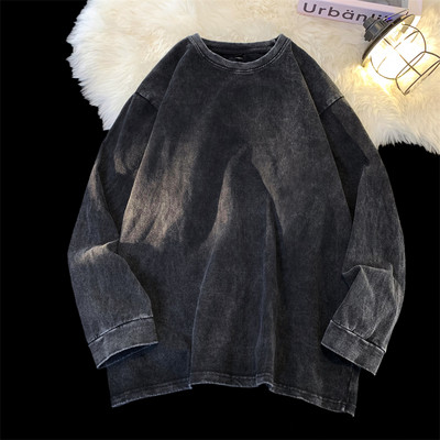 Alkalmi férfi blúz mintával és ovális nyakkivágással