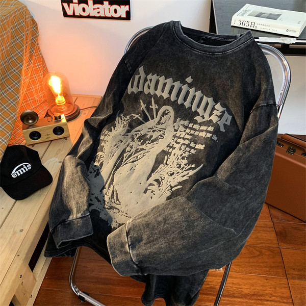 Alkalmi férfi blúz mintával és ovális nyakkivágással