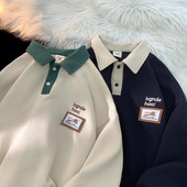 Férfi blúz klasszikus gallérral és gombokkal