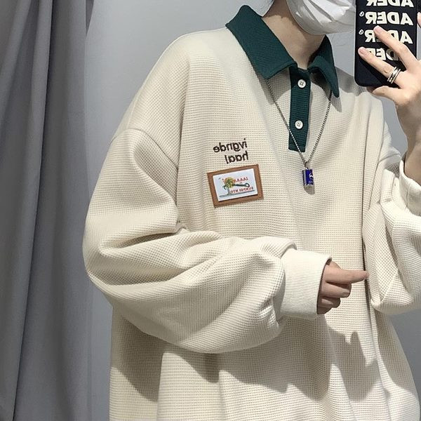 Férfi blúz klasszikus gallérral és gombokkal