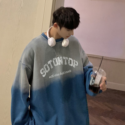 Férfi alkalmi hosszú ujjú mintás blúz