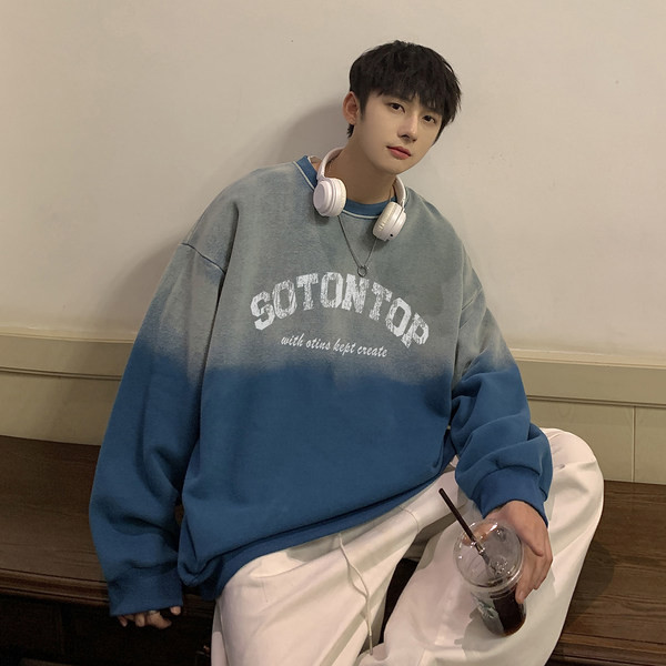 Férfi alkalmi hosszú ujjú mintás blúz