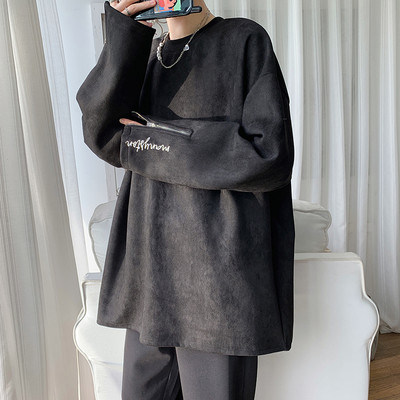 Široka muška bluza s patentnim zatvaračem na rukavu