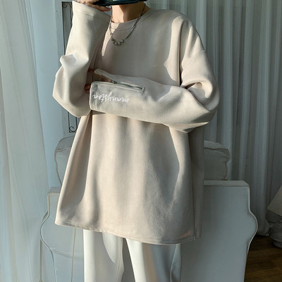 Široka muška bluza s patentnim zatvaračem na rukavu