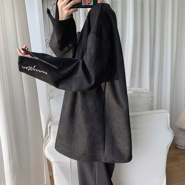 Široka muška bluza s patentnim zatvaračem na rukavu