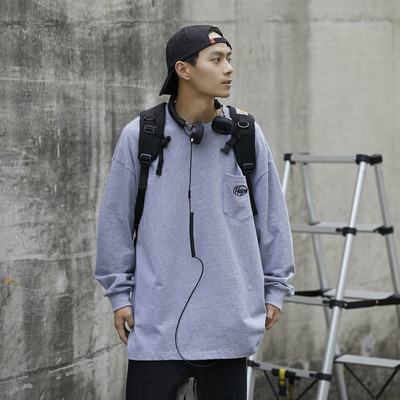 Bluză pentru bărbați cu model lat cu logo