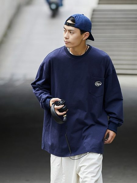 Bluză pentru bărbați cu model lat cu logo