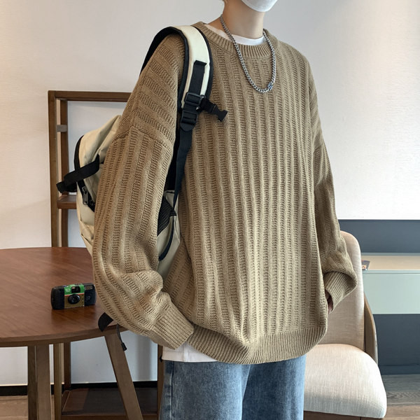 Férfi blúz mindennapi használatra, ovális nyakkivágással