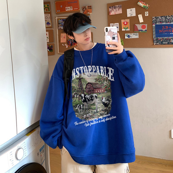 Bluză bărbați model larg cu imprimare 3D