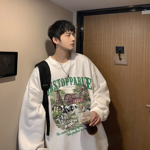 Bluză bărbați model larg cu imprimare 3D