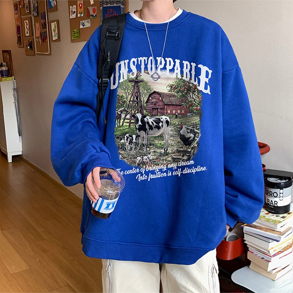 Muška široka bluza dugih rukava s printom