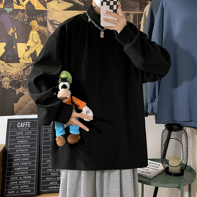 Férfi blúz magas pólógallérral - letisztult modell