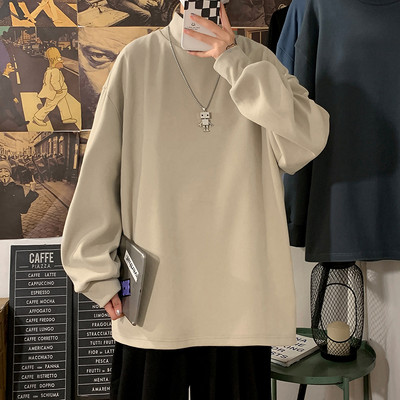 Férfi blúz magas pólógallérral - letisztult modell