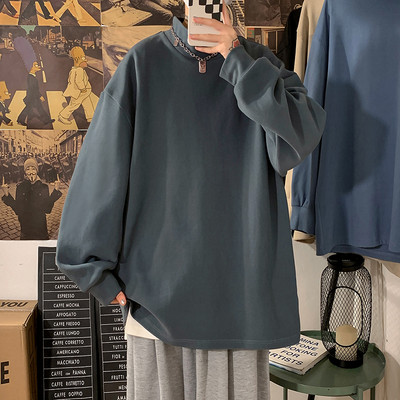 Férfi blúz magas pólógallérral - letisztult modell