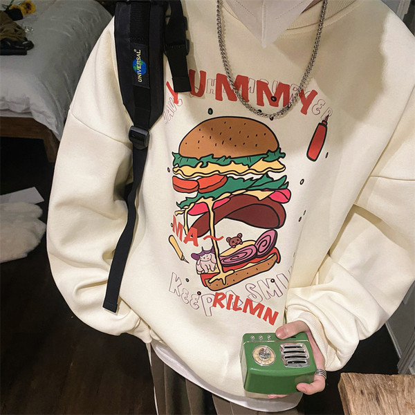 Ležerna široka bluza s printom