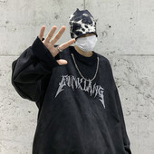 Bő férfi blúz - hosszú ujjú, felirattal