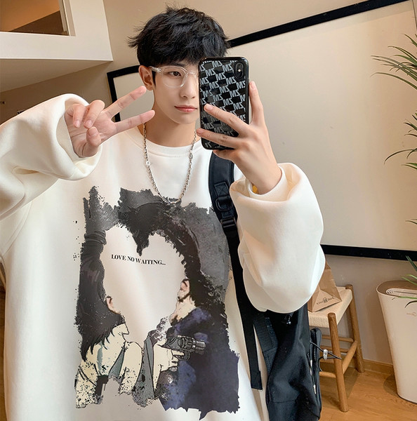 Férfi blúz széles mintával, mintával