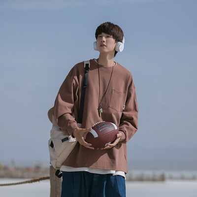 Bluza de barbati model nou cu decolteu oval si buzunar