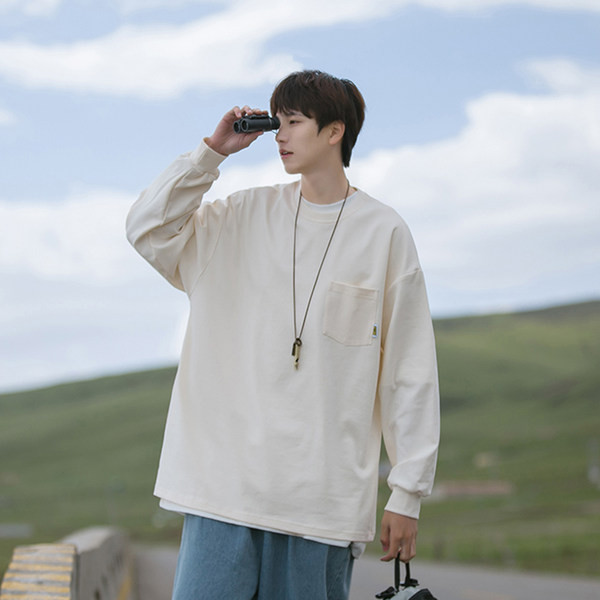 Bluza de barbati model nou cu decolteu oval si buzunar