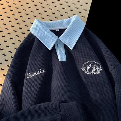 Cămașă casual pentru bărbați cu guler și nasturi