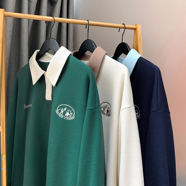 Cămașă casual pentru bărbați cu guler și nasturi