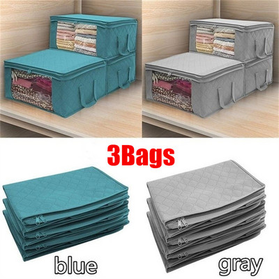 Large Capacity Clothes Quilt Storage Bag Blanket Closet Sweater Organizer Box Sorting Pouches Cabinet   Home Foldable Storage