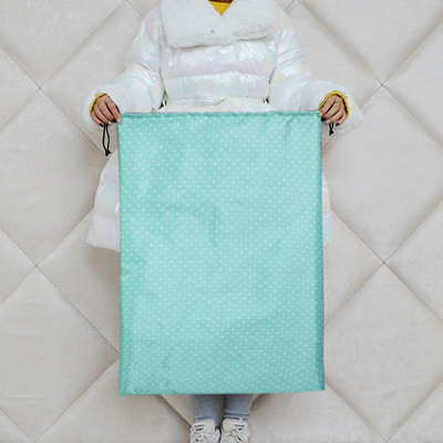 Itin didelės talpos sutraukiama virvelė žaislų drabužių laikymo maišelis Organizatorius skalbinių maišelis Oksfordo audinio dulkėms atsparus antklodės laikymo krepšys Kelionės