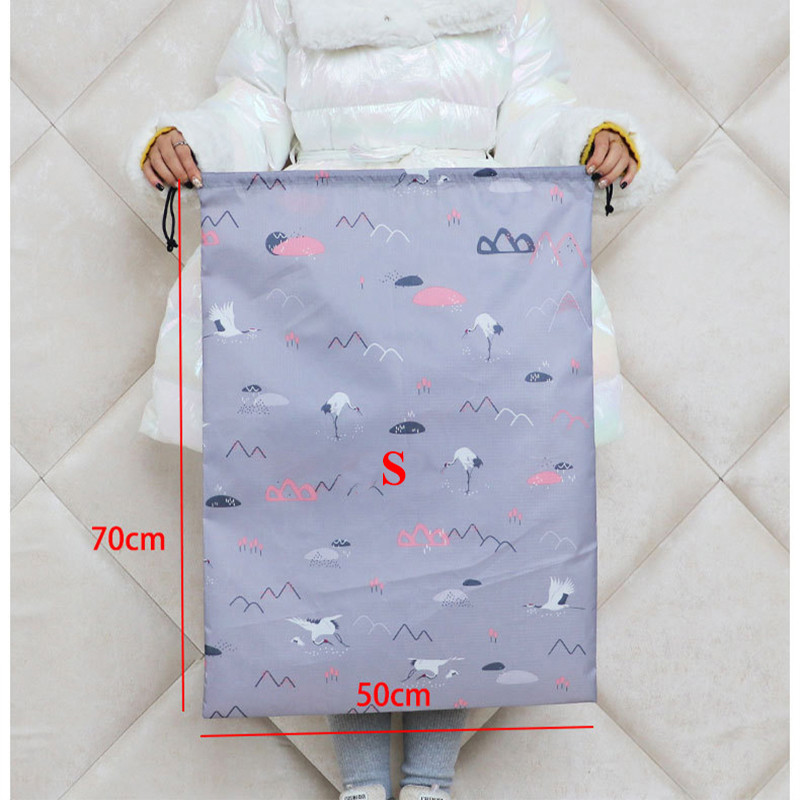 Itin didelės talpos sutraukiama virvelė žaislų drabužių laikymo maišelis Organizatorius skalbinių maišelis Oksfordo audinio dulkėms atsparus antklodės laikymo krepšys Kelionės