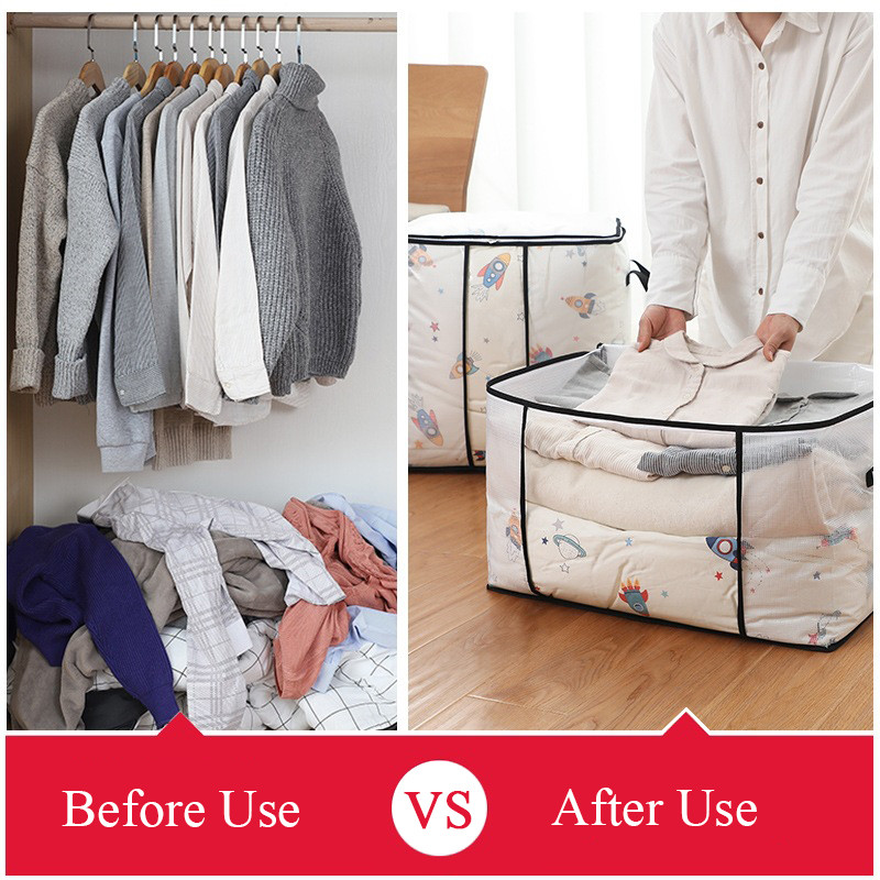 luluhut PVC vodootporna torba za pohranu popluna Organizator za deke Organizator za odjeću za ormar Duvet Navlaka za pohranu ispod kreveta
