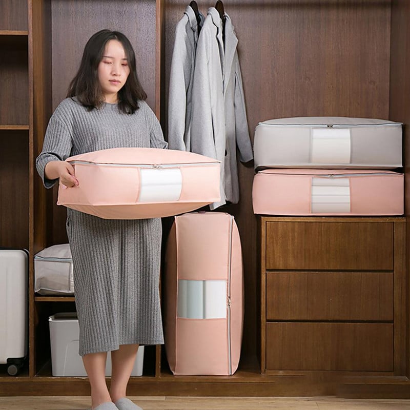 Μεγάλη Θήκη Παπλωματοθήκης κάτω από το Κρεβάτι Organizer Οικιακά Ρούχα Τσάντα αποθήκευσης Πτυσσόμενη ντουλάπα Organizer για Μαξιλάρι Παπλωματοκουβέρτα