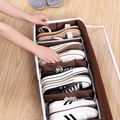 Θήκη αποθήκευσης για μπότες παπουτσιών Organizer με διαφανή φεγγίτη και θήκη για παπούτσια με φερμουάρ κάτω από το κρεβάτι