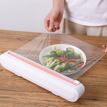 Μηχανή κοπής μεμβράνης μεμβράνης πλαστικό αλουμινόχαρτο Κοπτικό κουτί με συσκευασία τροφίμων Διανομέας περιτυλίγματος τροφίμων Εργαλεία κουζίνας Αξεσουάρ