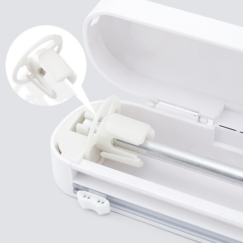 Maisto plėvelės dozatoriaus pjaustyklės dėžutės organizatorius plastikinės folijos lipnios plėvelės pjaustymo mašina maisto vyniotinių dozatorius virtuvės įrankiai priedai