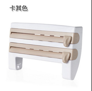 Fóliavágó bambusz fólia-adagoló Élelmiszertartó fólia tároló rendszerező alumínium fólia/viaszpapír konyhai kellékekhez