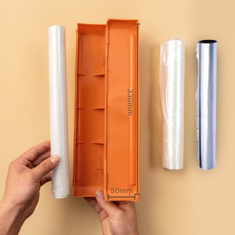 Toiduümbrise jaoturi lõikuri köögitööriist fooliumiga toidukilega ümbrise jaotur plastist terava lõikuri hoidiku hoidja köögitööriist