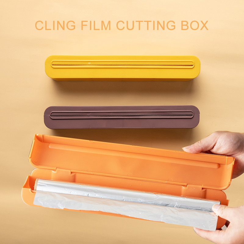 Toiduümbrise jaoturi lõikuri köögitööriist fooliumiga toidukilega ümbrise jaotur plastist terava lõikuri hoidiku hoidja köögitööriist