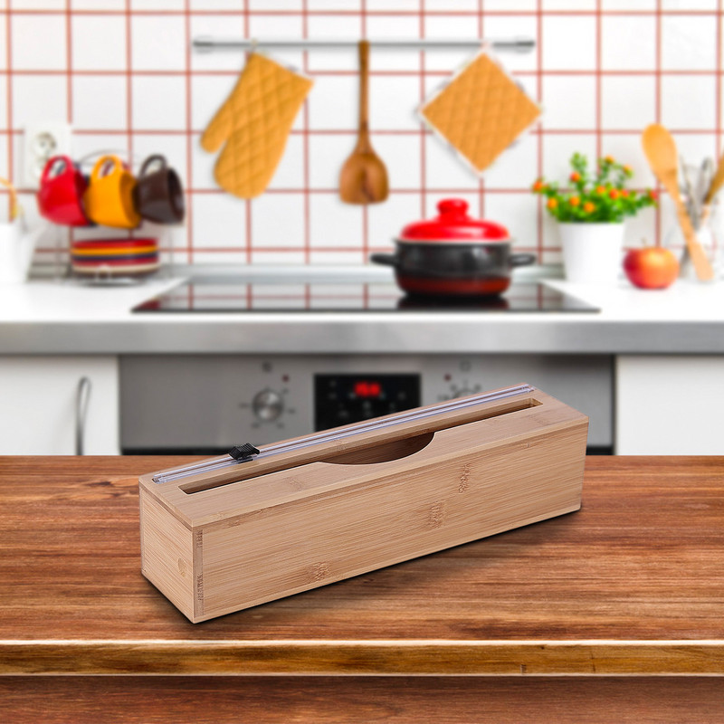 Plastikust ümbrise jaotur koos lõikuriga Plastikust toidukile jaotur koos liuglõikuriga Korduvtäidetav toidukile jaotur Sujuvalt